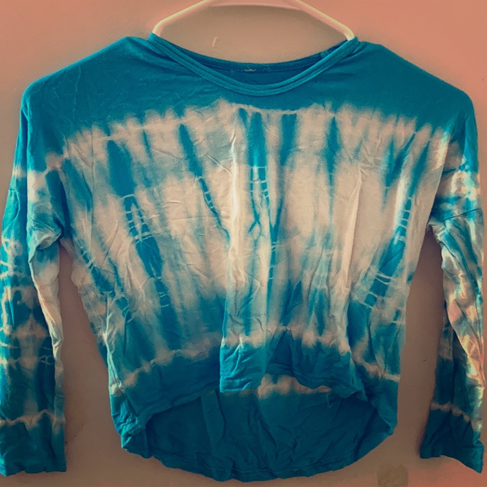 Blue tie dye crop💙